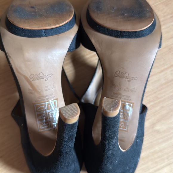 Mango brand -black suede heel size 36  (6) pre-loved - Picture 7 of 7